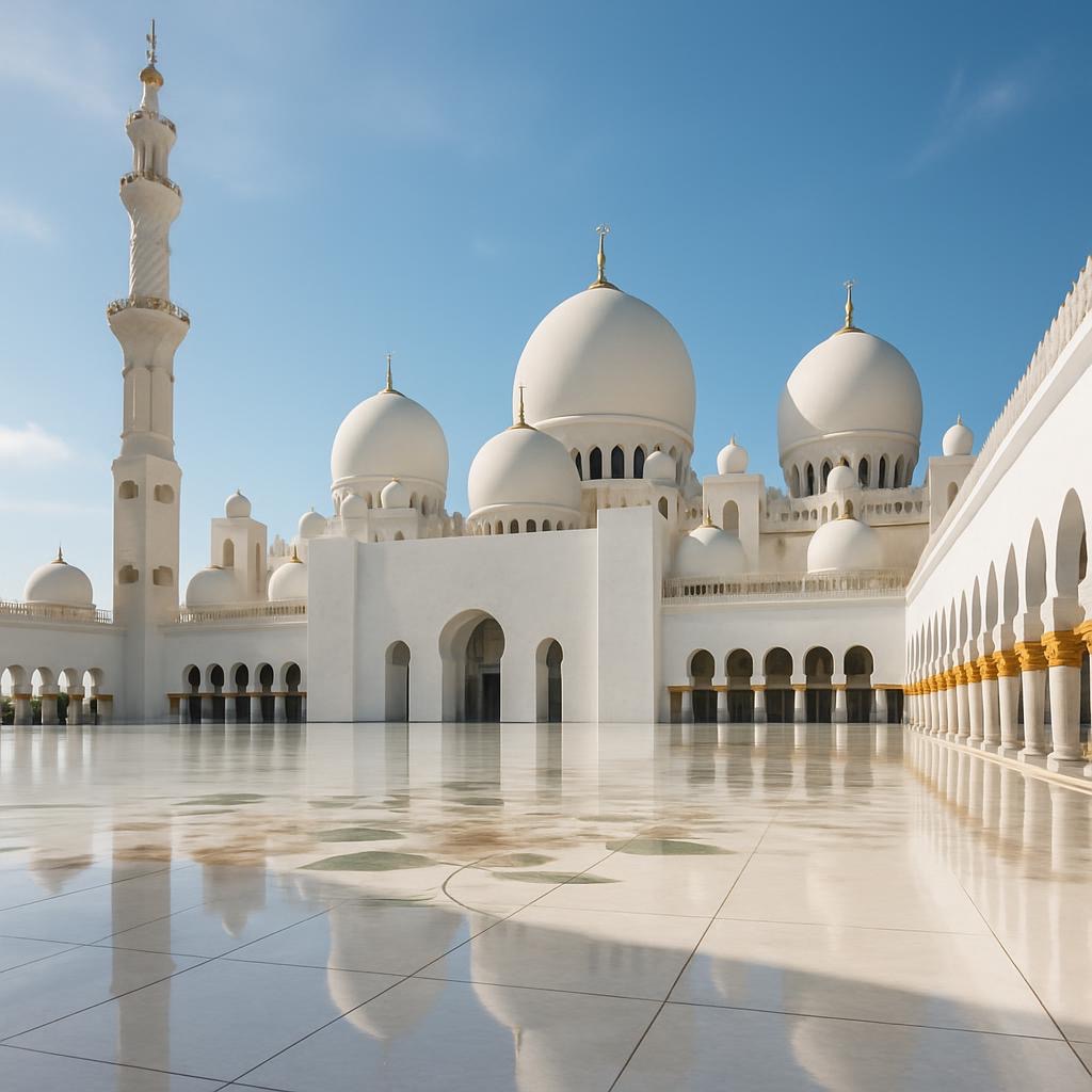 Mosquée d'Abu Dhabi. une des 10 activités incontournables à faire à DUBAÏ